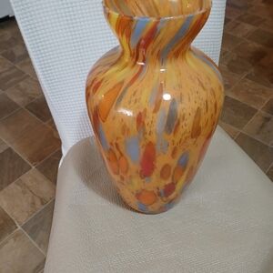 Colorful Swirled Glass Vase